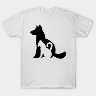 Drawing Art Dog–cat relationship T-Shirt
